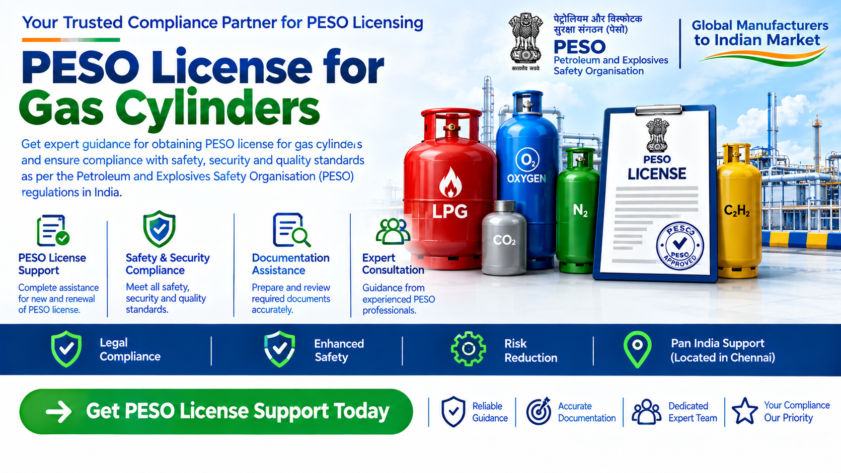 PESO License for Gas Cylinders